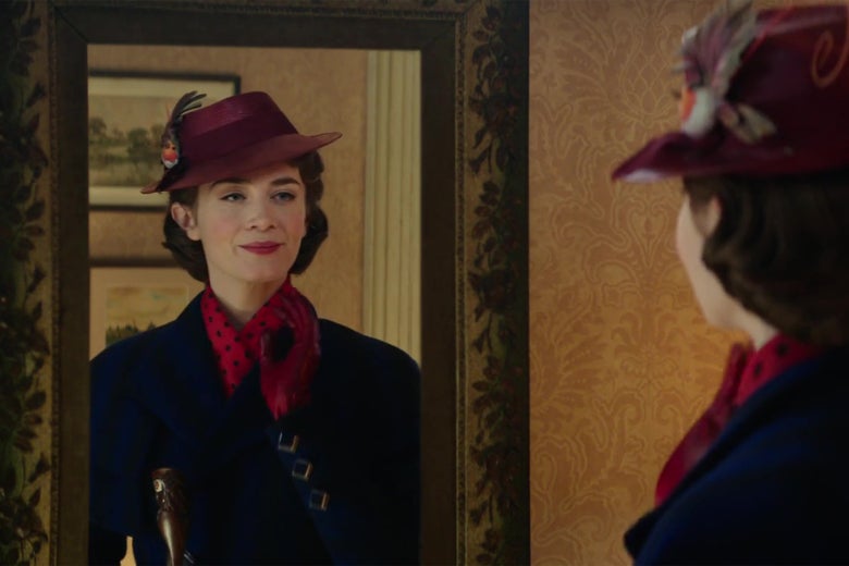 Emily Blunt in Mary Poppins Returns.